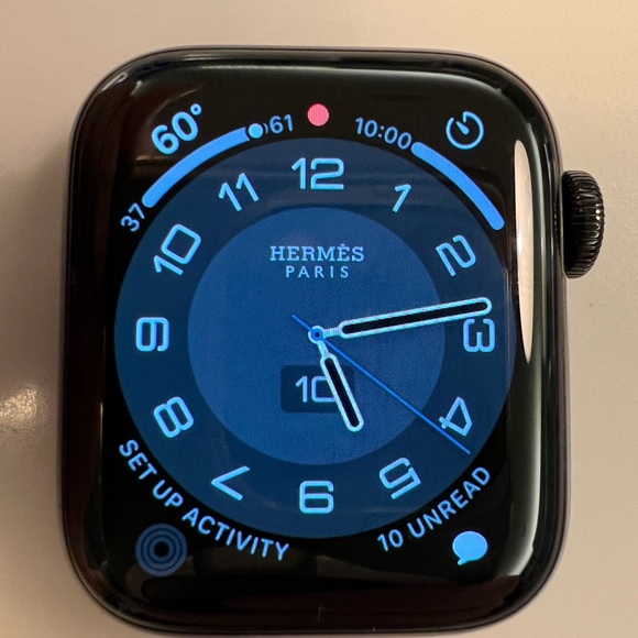 Apple Watch Hermès Series 6 40mm Sp Blk Stainless Noir D Tour CEL - Picture 4 of 11